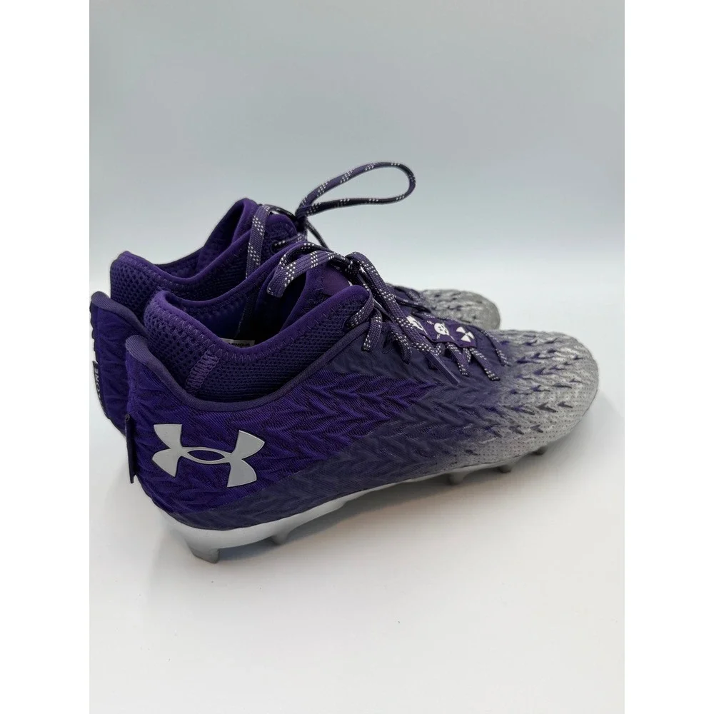 Under Armour Spotlight Clone MC Football Cleats Men's Purple Silver Sz 9